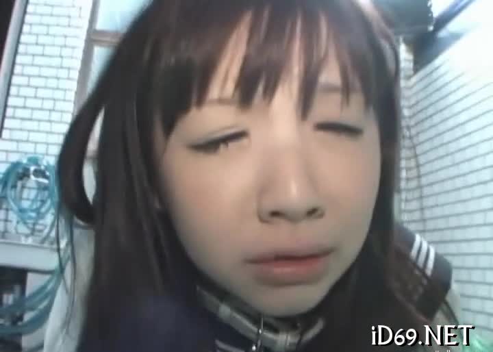 Asian schoolgirl enjoys every second of doggystyle sex