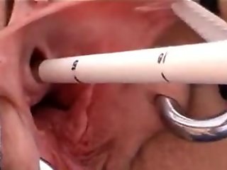 Cervix and Peehole Fucking with Objects Masturbating Urethra